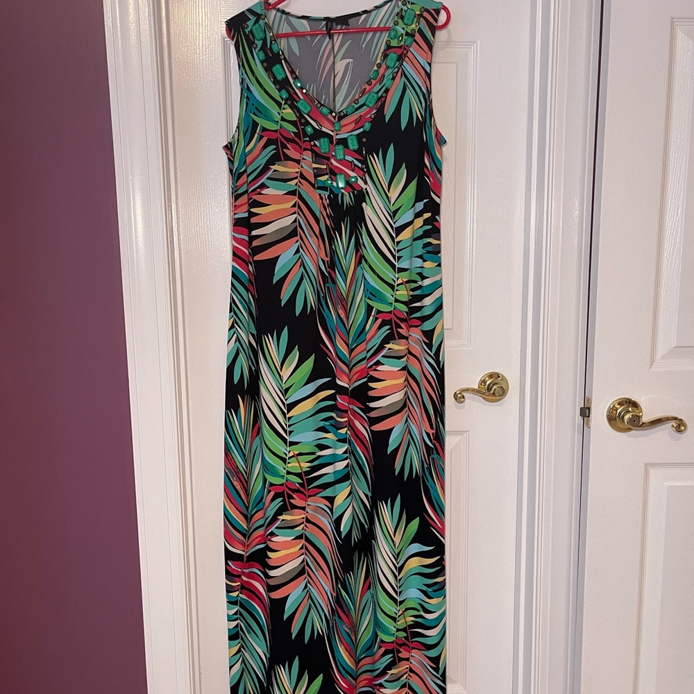 Tropical New Directions Woman maxi dress size 1X - Picture 3 of 7